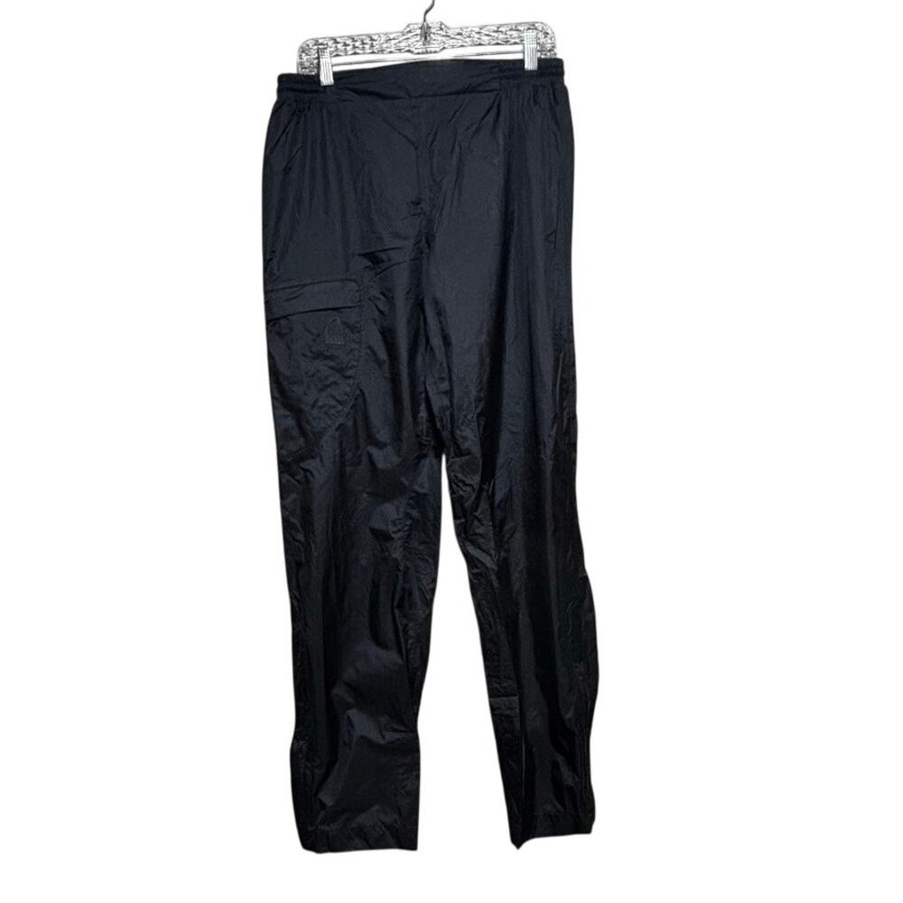 Sierra Designs Womens Medium Black Windbreaker Pants Rain Hiking RipStop Nylon